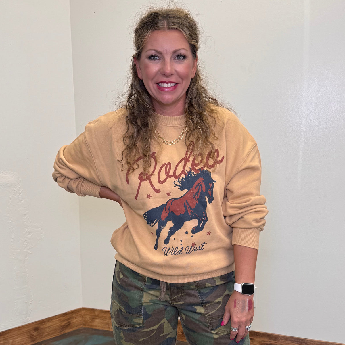 rodeowildwestmustardsweatshirt