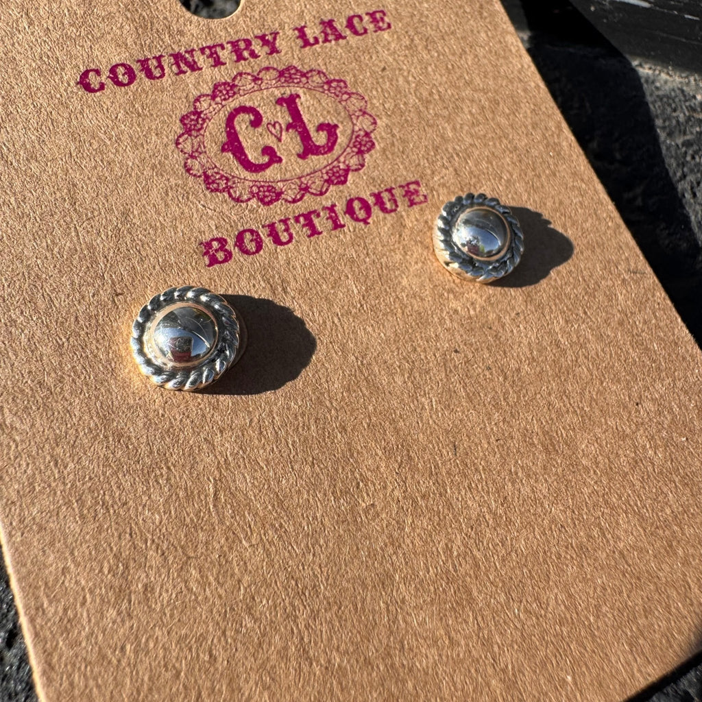 Round Sterling Silver Ball Stud Earring - Country Lace Boutique