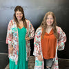 Rust Peach & Turquoise Multi Patterned Kimono Cardigan - Country Lace Boutique