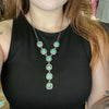 Show Stopping Authentic Turquoise Lariat Sterling Silver Necklace - Country Lace Boutique