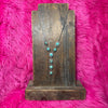 Show Stopping Authentic Turquoise Lariat Sterling Silver Necklace - Country Lace Boutique