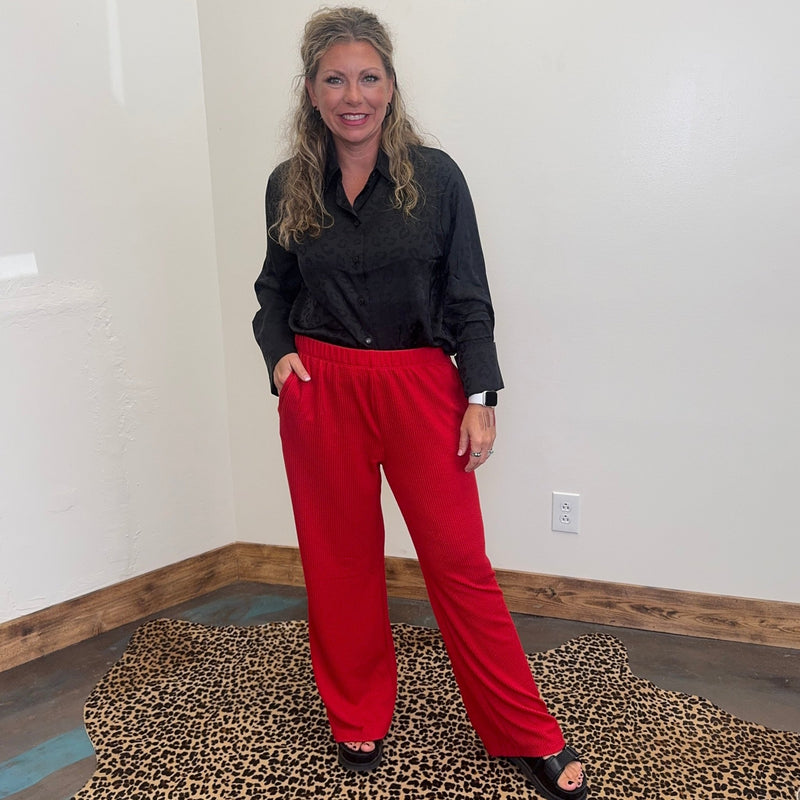 Silky Black Leopard Long Sleeve Button Up Top - Country Lace Boutique