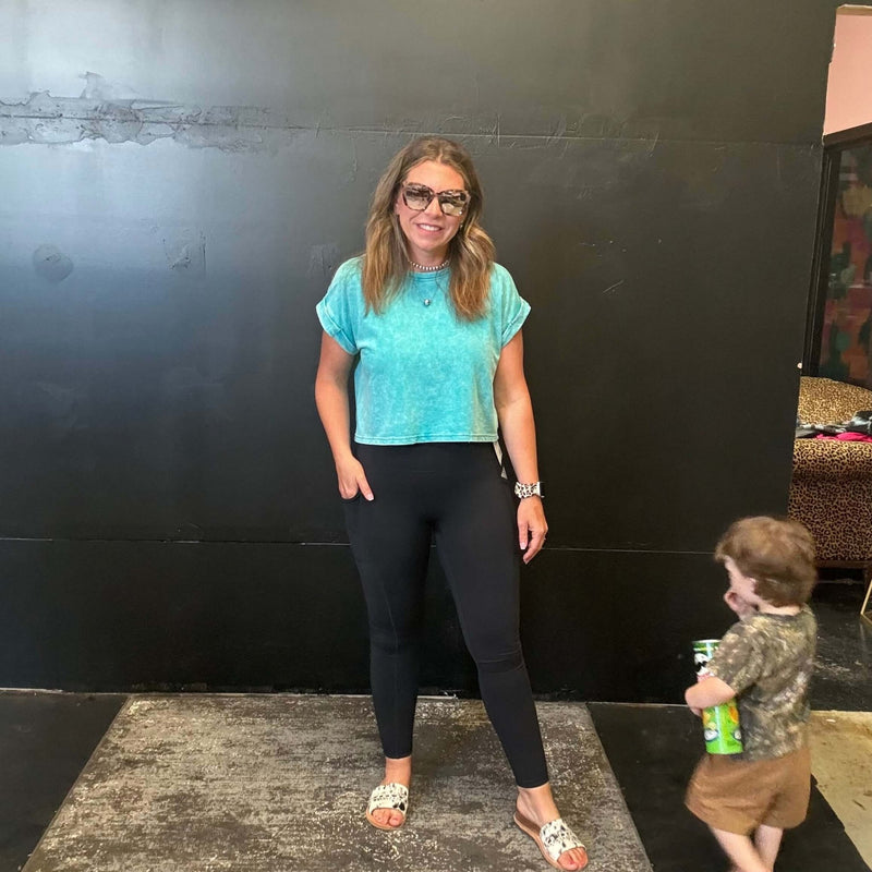 Silky Black Mono B Leggings w/Pockets - Country Lace Boutique