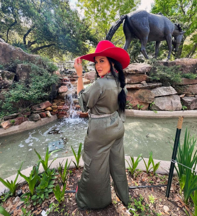 Silky Sage Gree 3/4 length sleeve Romper Jumpsuit - Country Lace Boutique