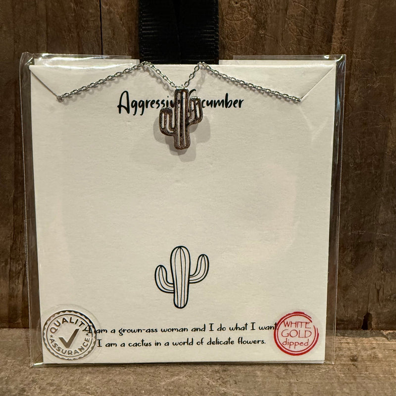 Silver Chunky Cactus Fashion Necklace - Country Lace Boutique