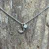 Silver Horse Shoe with Crystal Stone Fashion Necklace - Country Lace Boutique