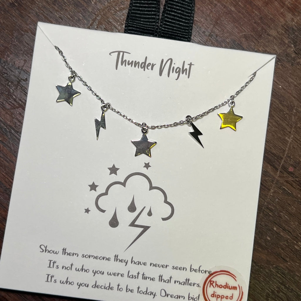 Silver Thunder Night Fashion Necklace - Country Lace Boutique