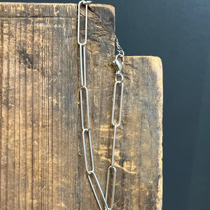 Silver chain anklet 