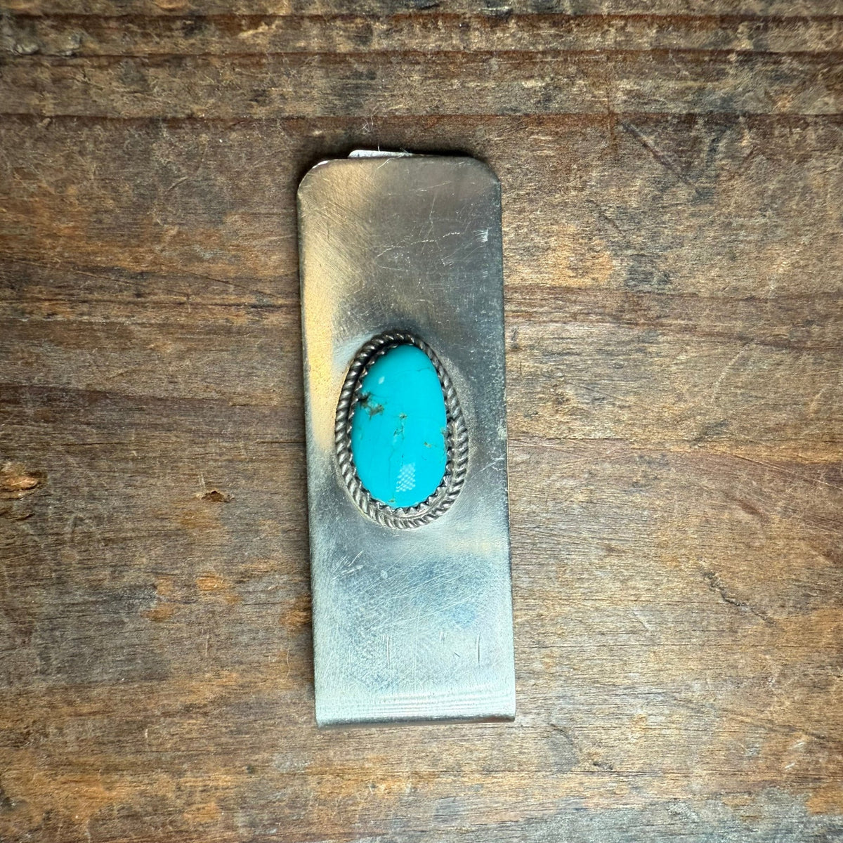 Single Turquoise Stone Money Clip - Country Lace Boutique