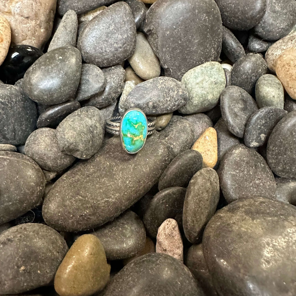 Sonoran Gold with Braided Band Sterling Silver Ring size 6.5 - Country Lace Boutique