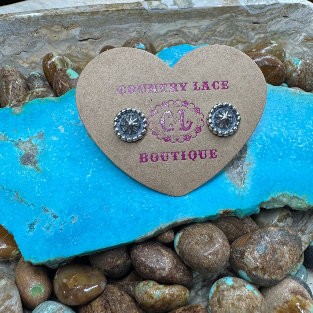 Starburst Post Stud Sterling Silver Pearl Earring - Country Lace Boutique