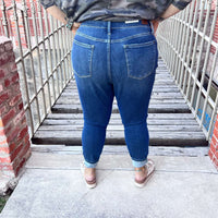 Stonewash 5 Button Judy Blue Skinny Jeans - Country Lace Boutique