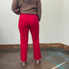 Straight Red Silky Pants - Country Lace Boutique