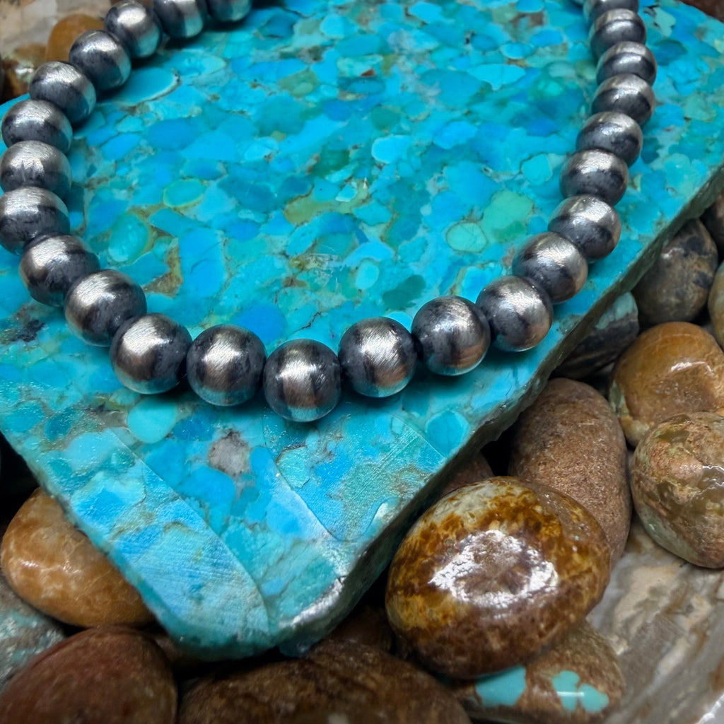 Stretchy 6mm Pearl Sterling Silver Bracelet - Country Lace Boutique