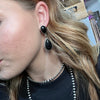 Stunning 2 Stone Black Onyx Dangle Post Sterling Silver Earring - Country Lace Boutique