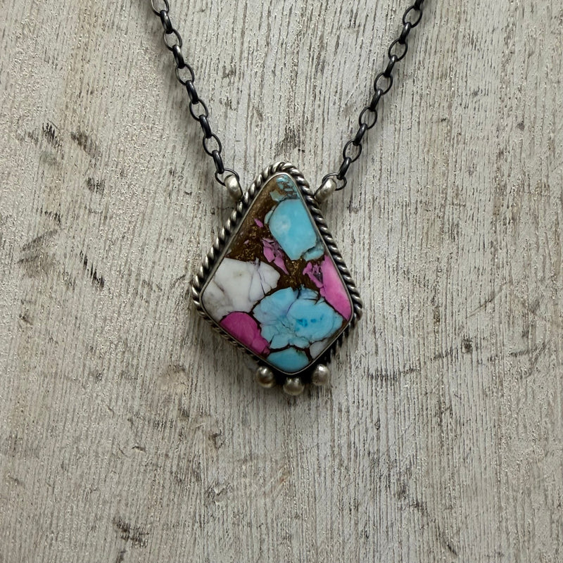 Stunning & Fun Cotton Candy Sterling Silver Necklace - Country Lace Boutique