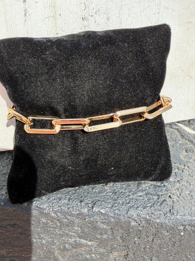 Stunning Gold Paperclip Fashion Bracelet - Country Lace Boutique