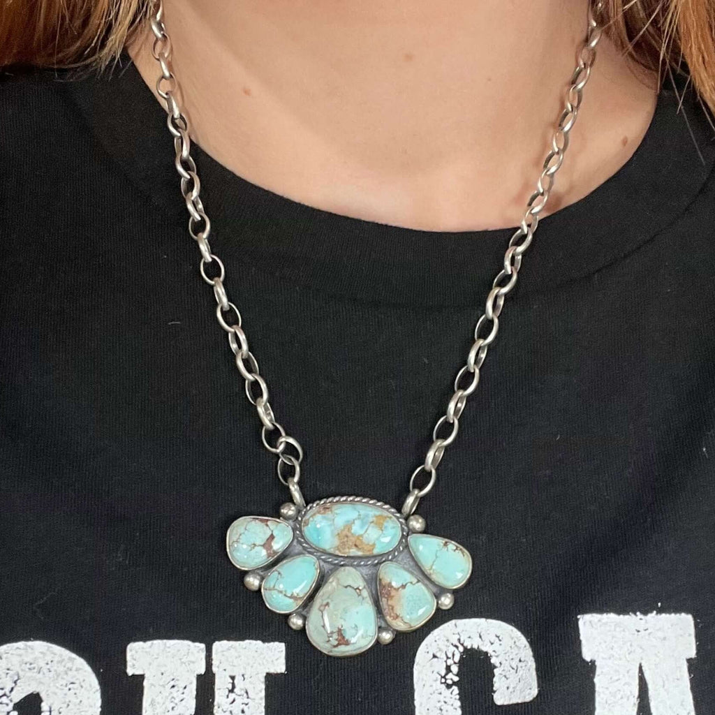 Stunning Golden Hill Cluster Sterling Silver Necklace - Country Lace Boutique