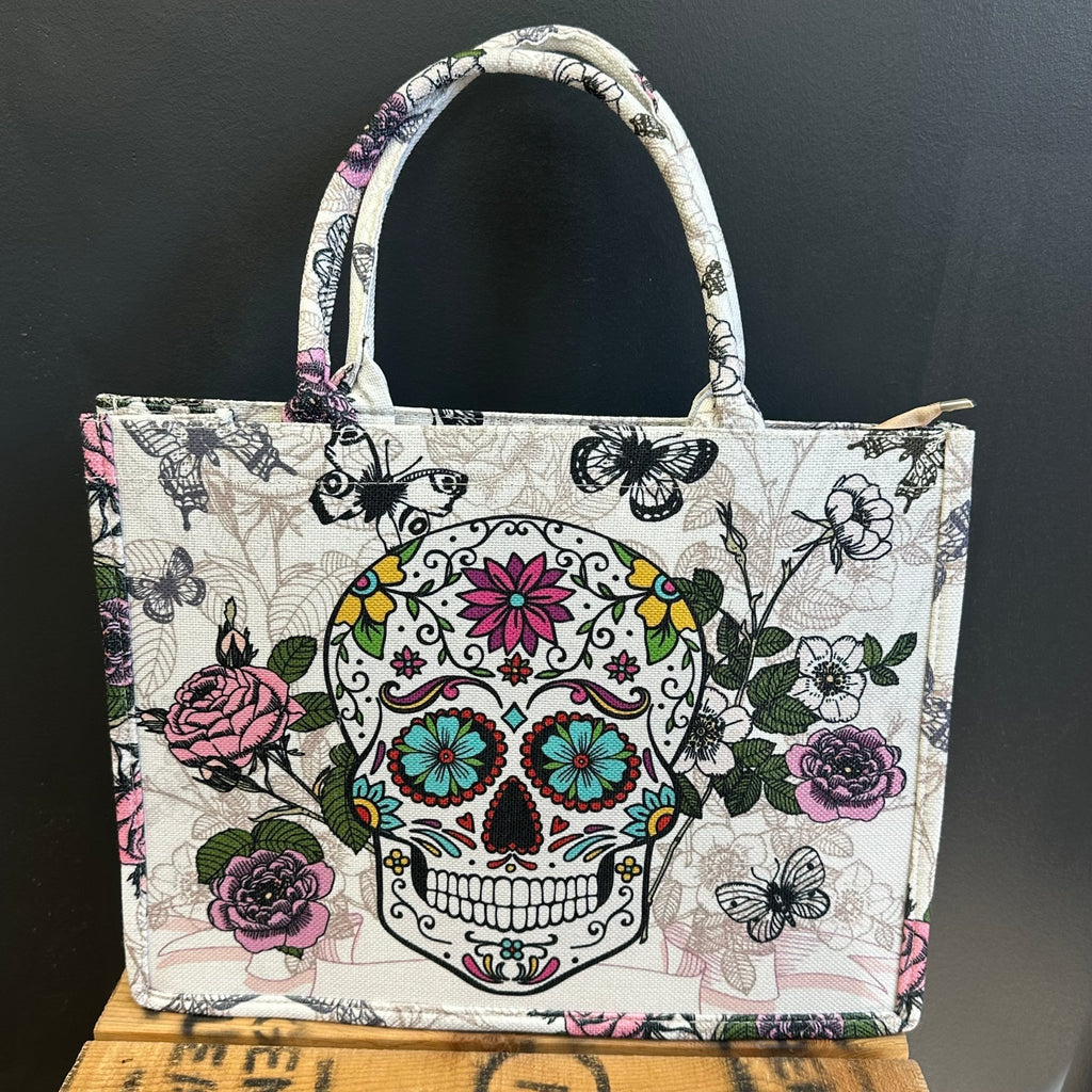 Sugar Skull Tote Bag - Country Lace Boutique