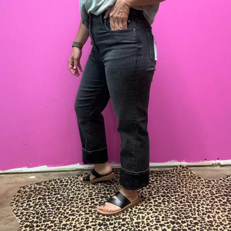 Sundaze Last Night Black WashOut Straight Daze Jeans - Country Lace Boutique