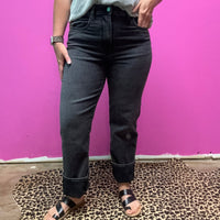 Sundaze Last Night Black WashOut Straight Daze Jeans - Country Lace Boutique