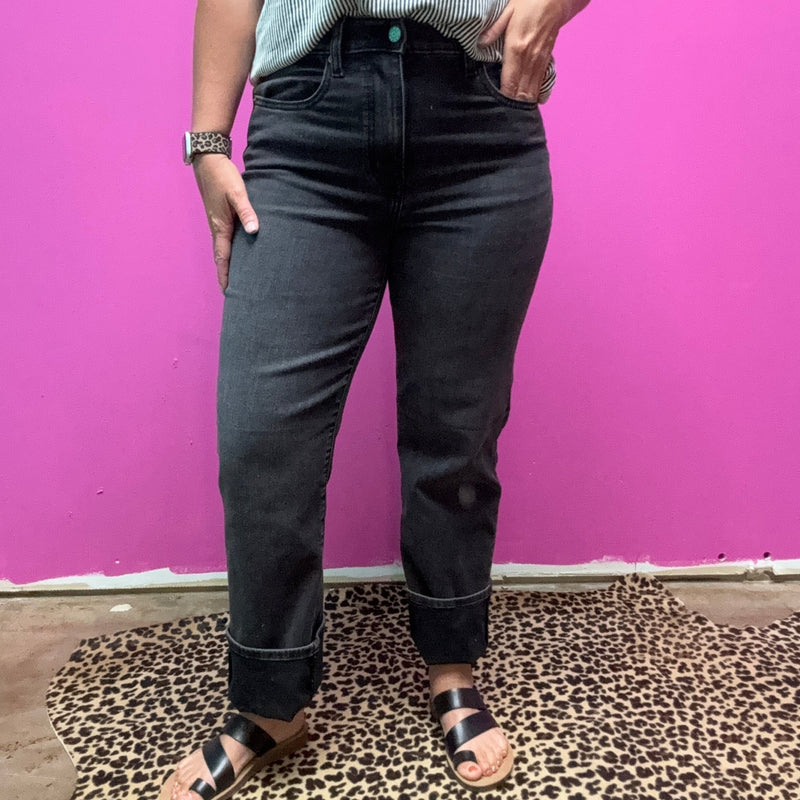 Sundaze Last Night Black WashOut Straight Daze Jeans - Country Lace Boutique