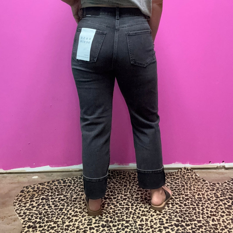 Sundaze Last Night Black WashOut Straight Daze Jeans - Country Lace Boutique