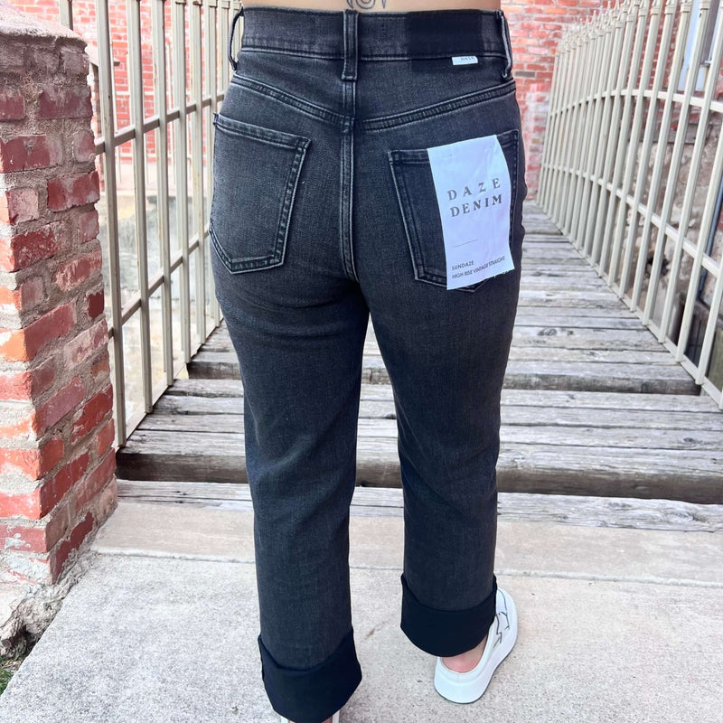 Sundaze Last Night Black WashOut Straight Daze Jeans - Country Lace Boutique