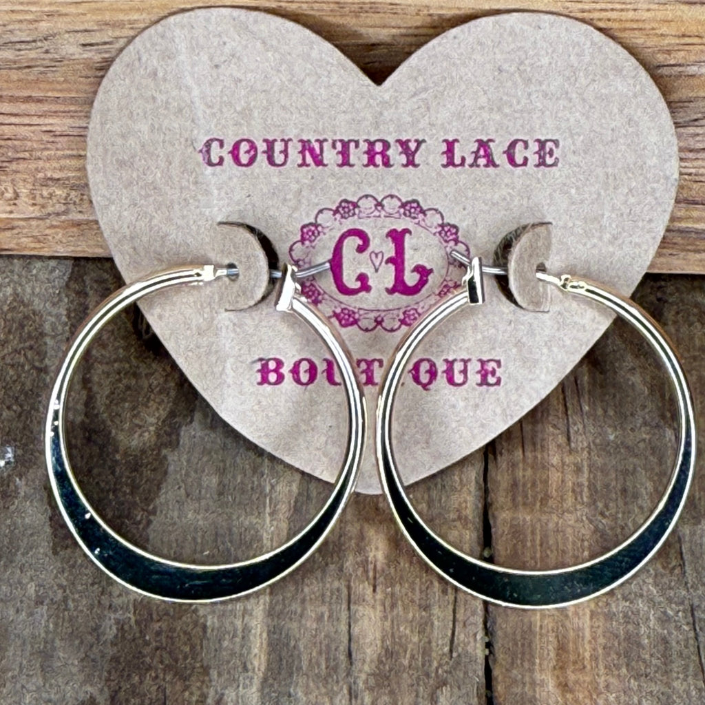 Super Classey Gold Hoop Fashion Earring - Country Lace Boutique