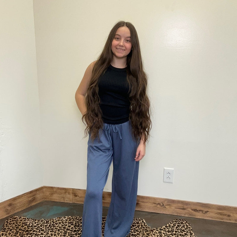 Super Soft Dusty Navy with Draw String Joggers - Country Lace Boutique