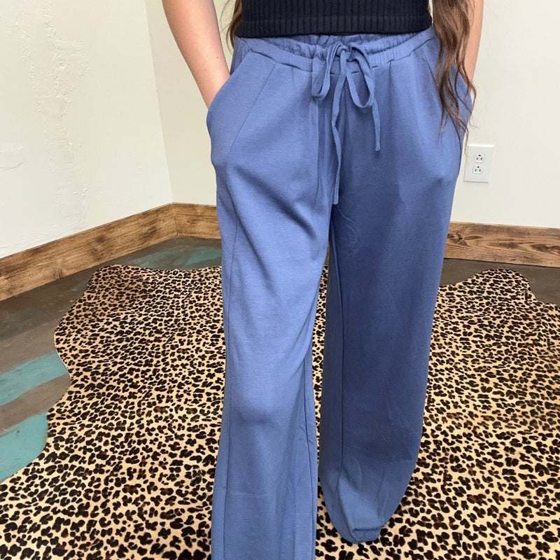 Super Soft Dusty Navy with Draw String Joggers - Country Lace Boutique