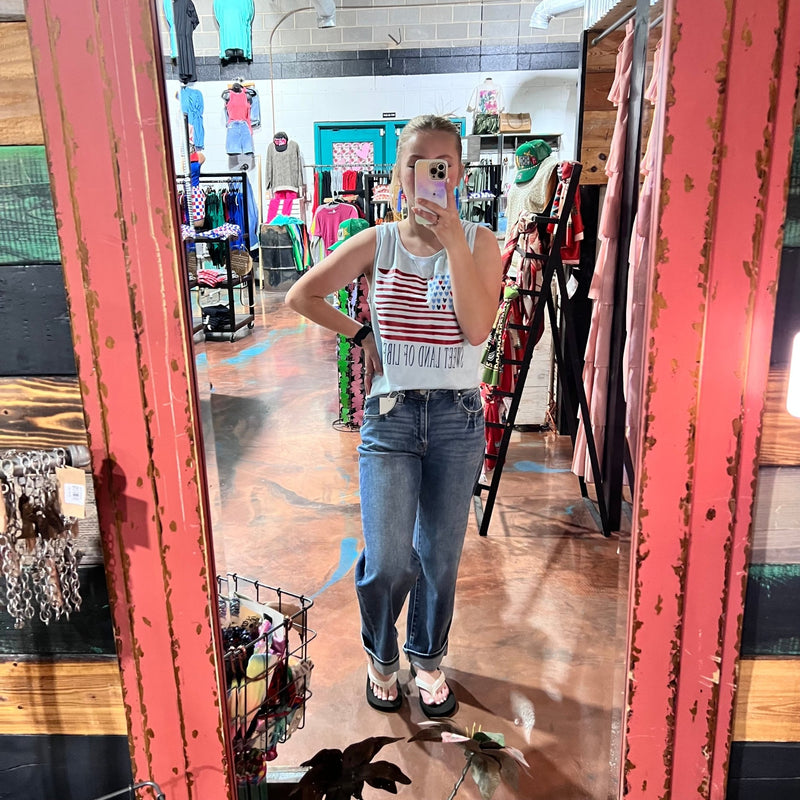 Sweet Land of Liberty (COMFORT COLORS TANK TOP) | Small - Country Lace Boutique