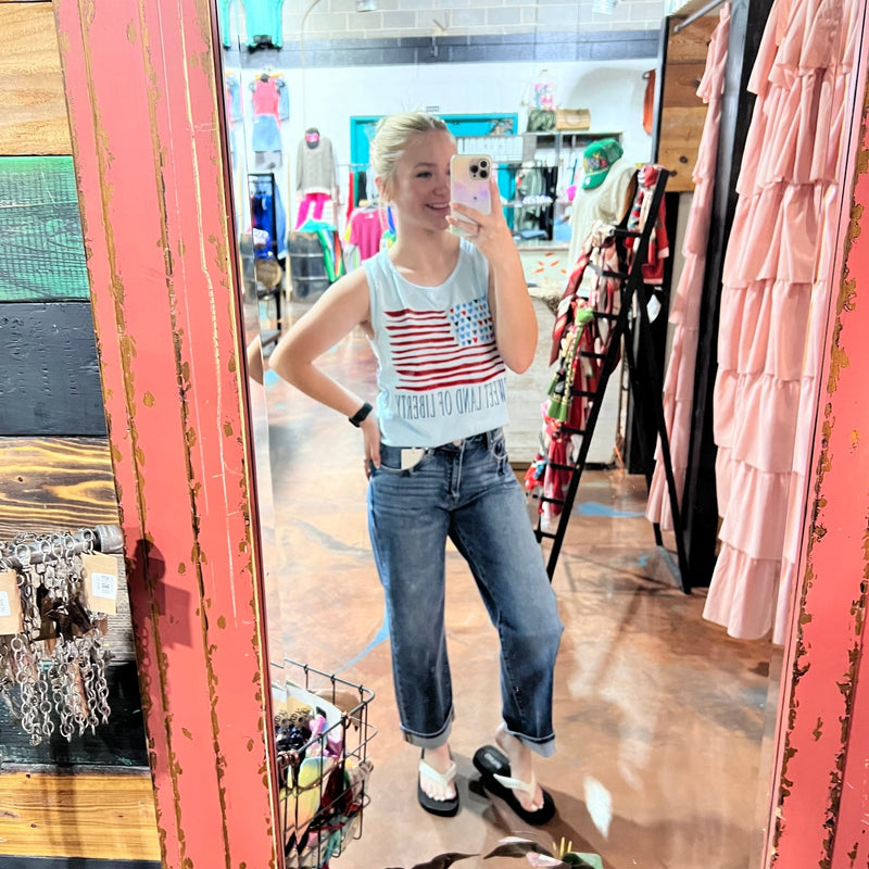 Sweet Land of Liberty (COMFORT COLORS TANK TOP) | Small - Country Lace Boutique