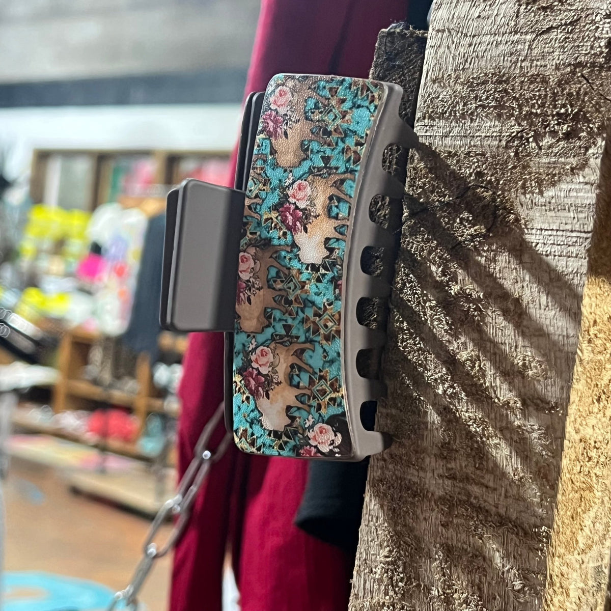 Tan Buffalo Hair Clip - Country Lace Boutique