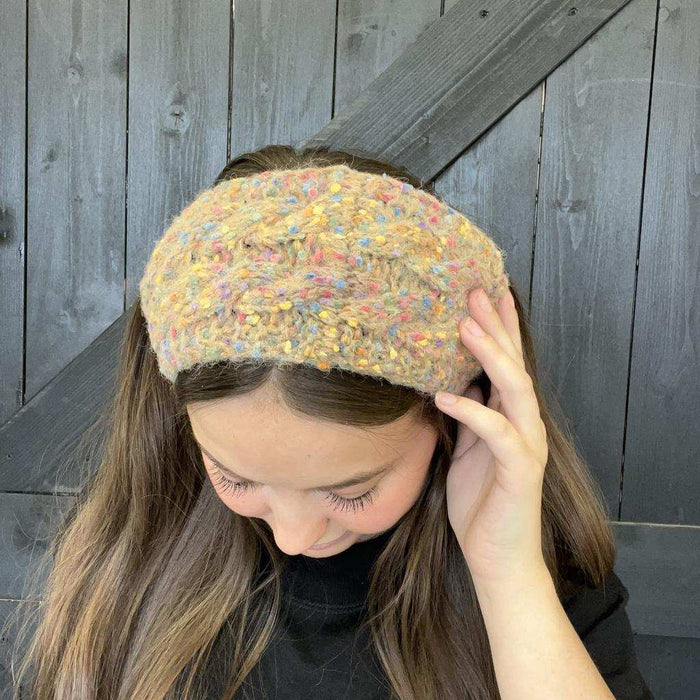 Tan Multi Soft Head Wrap - Country Lace Boutique