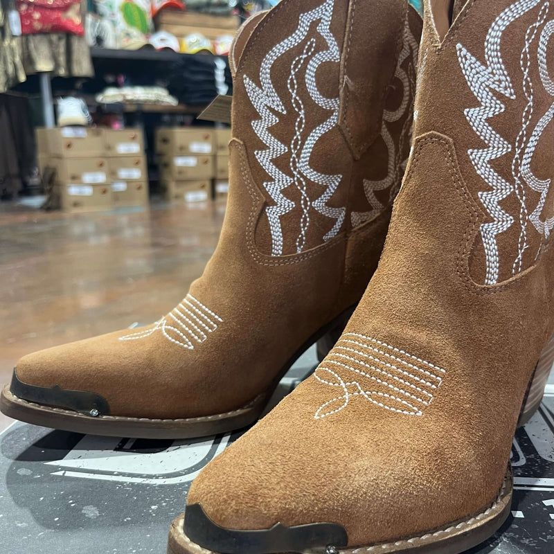 Tan Rough Out Shortie Dingo Joyride Boot - Country Lace Boutique