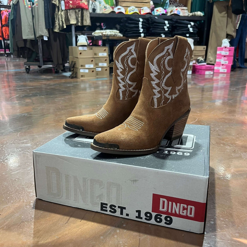 Tan Rough Out Shortie Dingo Joyride Boot - Country Lace Boutique