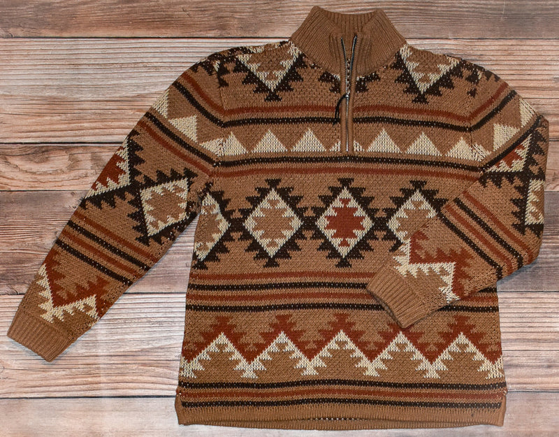 Large Brown Aztec Ollie Tasha Polozzi Jacket