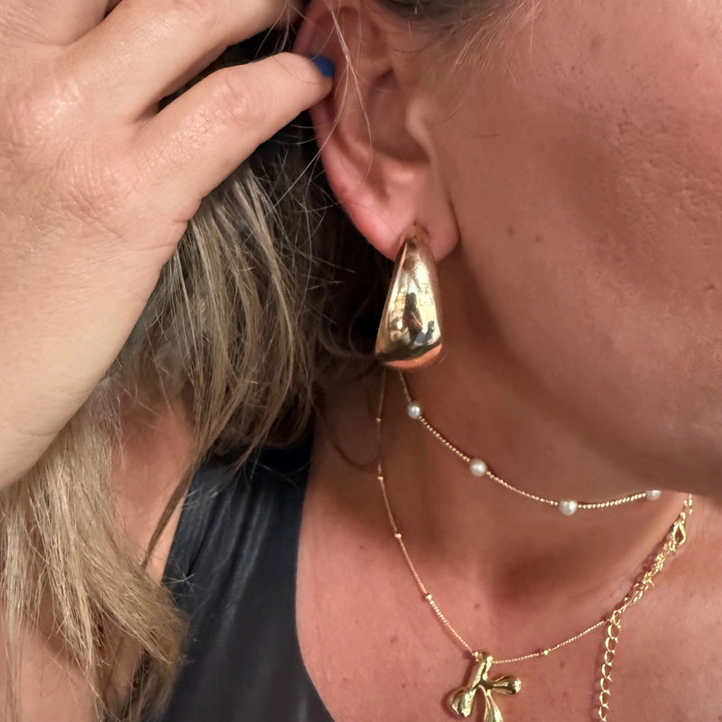 Teacher Gold Fashion Earrings - Country Lace Boutique