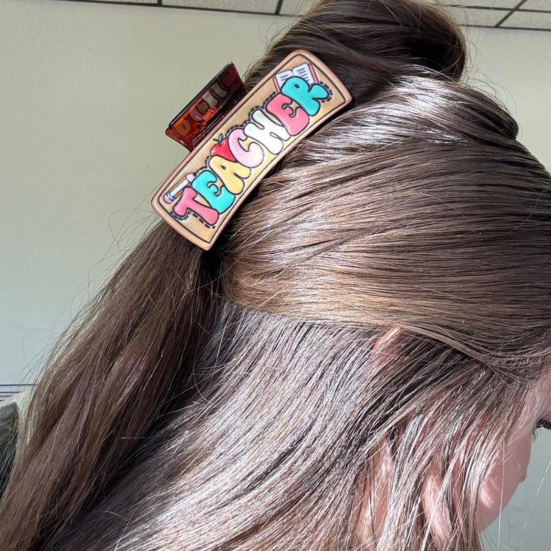 TEACHER Hair Clip - Country Lace Boutique