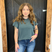 tealruffedrufflesleevetop