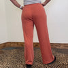 Terracotta Orange Ribbed Pants - Country Lace Boutique