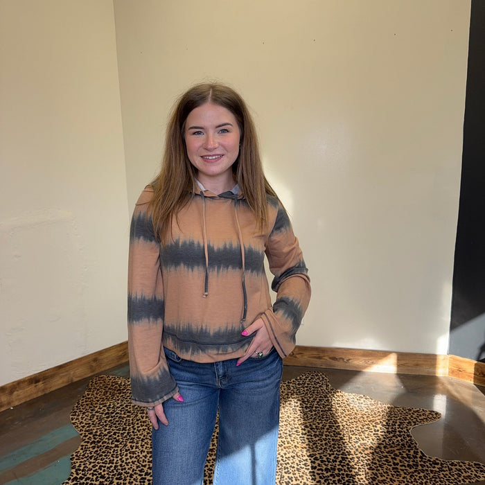 Terracotta Tie Dye Sweatshirt Hoodie - Country Lace Boutique