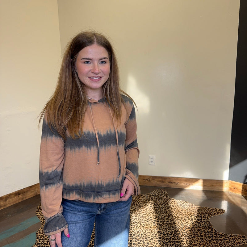 Terracotta Tie Dye Sweatshirt Hoodie - Country Lace Boutique