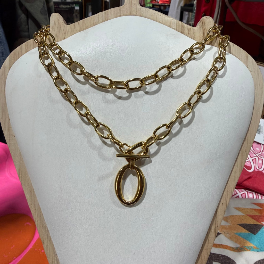 The Little O Gold Fashion Necklace - Country Lace Boutique