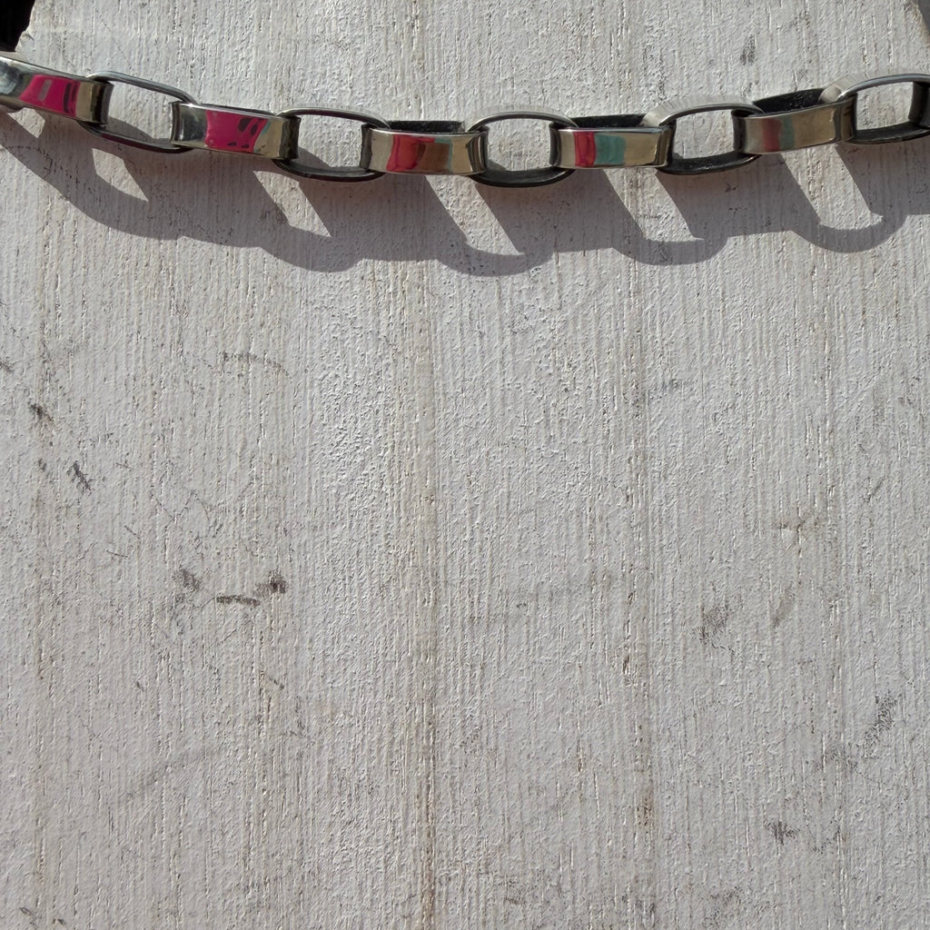 Thick Box Chain Sterling Silver Bracelet - Country Lace Boutique