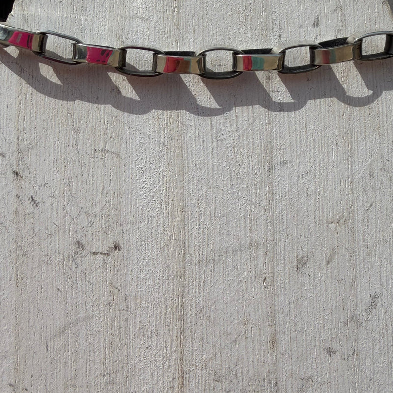 Thick Box Chain Sterling Silver Bracelet - Country Lace Boutique