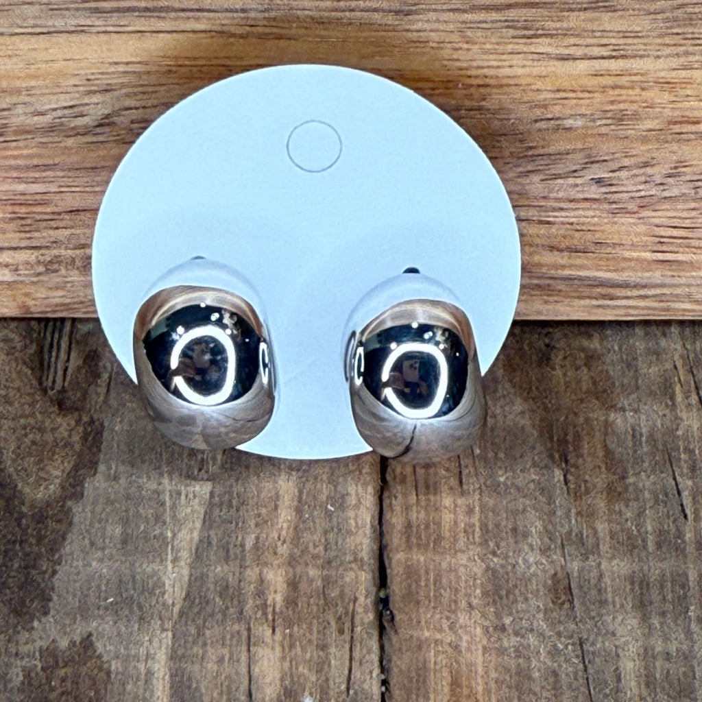 Thick Chunky Silver Huggie Fashion Earring - Country Lace Boutique