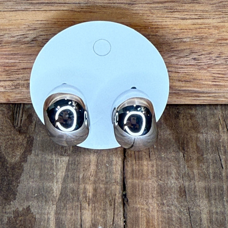 Thick Chunky Silver Huggie Fashion Earring - Country Lace Boutique