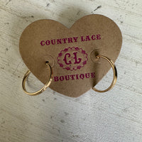 thin Gold hoop earrings 